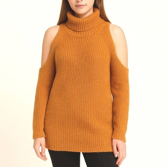 Wool Blend Oversized tunic sweater S Fall Christmas ribbed turtleneck 💖 2/$30 - Picture 1 of 15